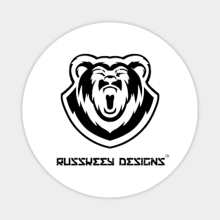 Russkeey Designs Logo (Black) Magnet